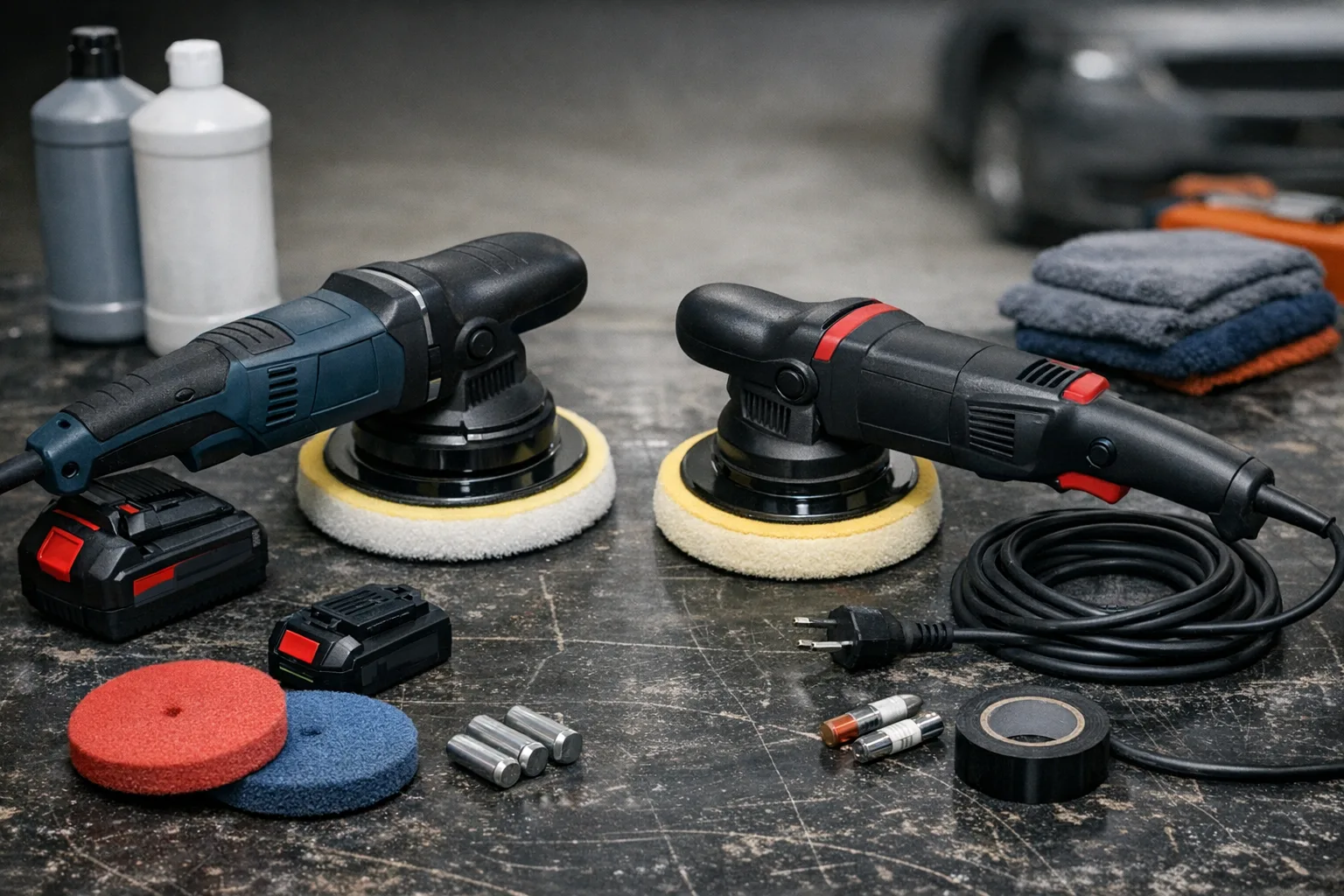 Poliermaschine Akku oder kabelgebunden? Vor- und Nachteile im Test