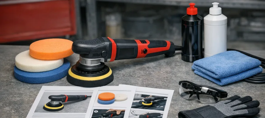 Schritt-fuer-Schritt Anleitung zur Bedienung einer Poliermaschine fuer Anfaenger